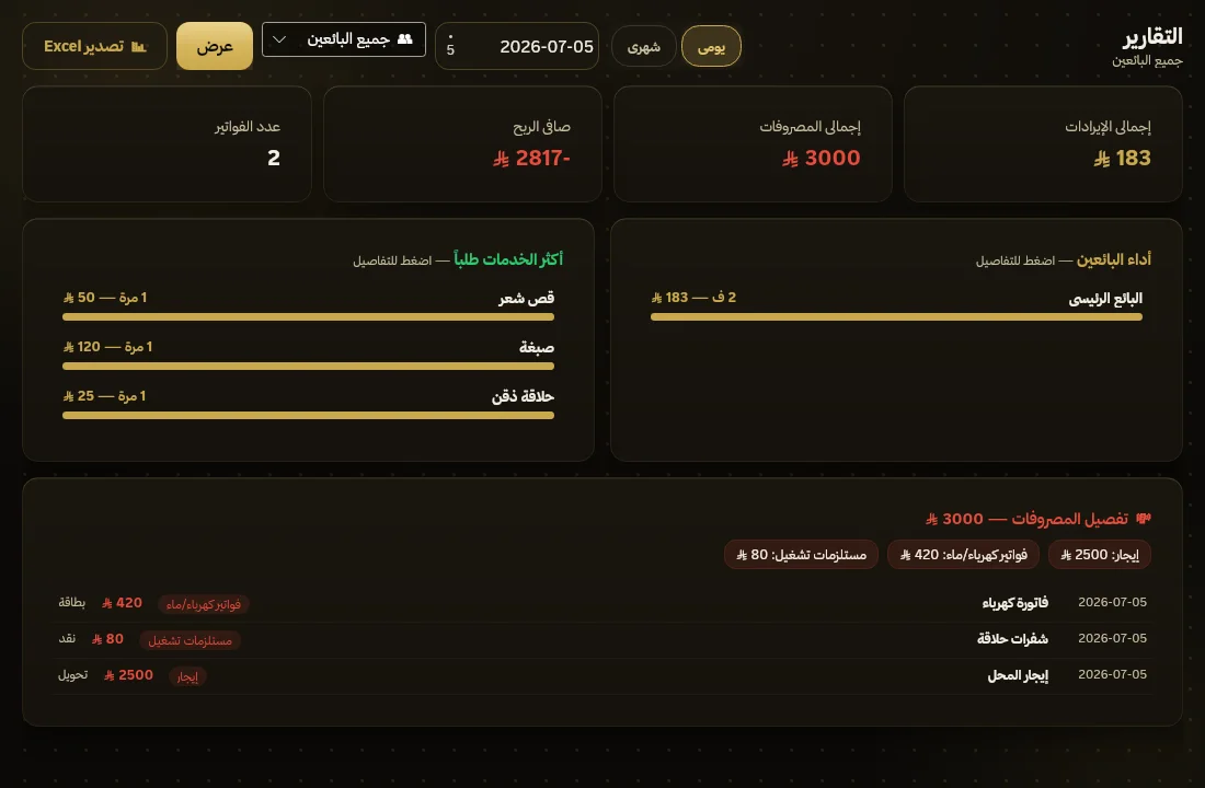 NUQT POS — التقارير
